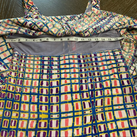 Plenty by Tracy Reese pink & blue geometric print mini sleeveless dress Size S - Picture 11 of 14